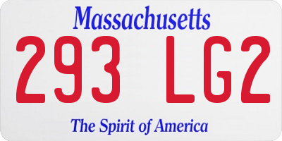 MA license plate 293LG2