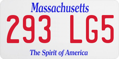 MA license plate 293LG5