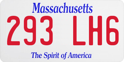 MA license plate 293LH6
