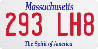 MA license plate 293LH8
