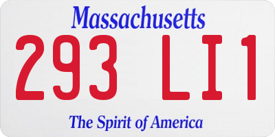 MA license plate 293LI1