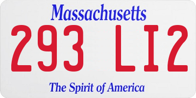 MA license plate 293LI2