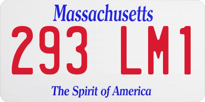 MA license plate 293LM1