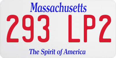 MA license plate 293LP2