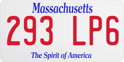 MA license plate 293LP6
