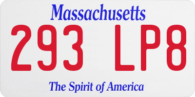 MA license plate 293LP8