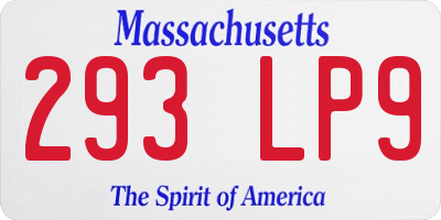 MA license plate 293LP9