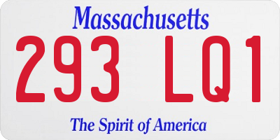 MA license plate 293LQ1