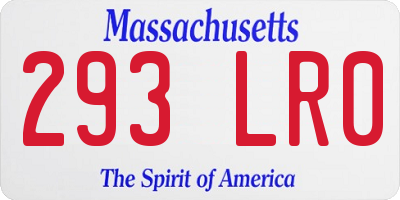 MA license plate 293LR0