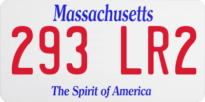 MA license plate 293LR2