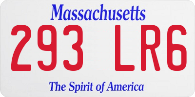 MA license plate 293LR6