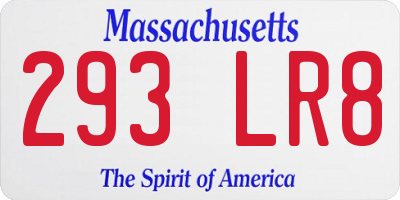 MA license plate 293LR8