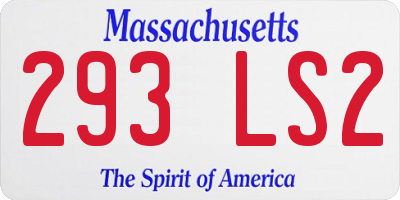 MA license plate 293LS2