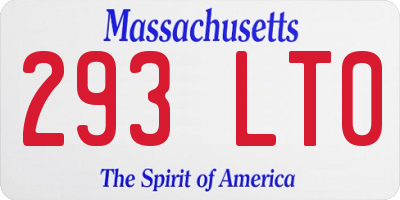 MA license plate 293LT0