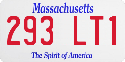 MA license plate 293LT1
