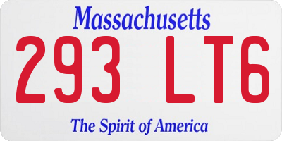 MA license plate 293LT6