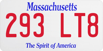 MA license plate 293LT8