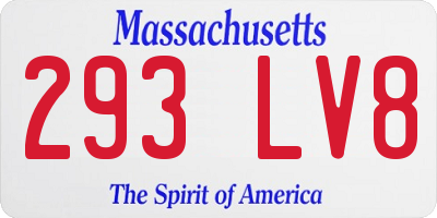 MA license plate 293LV8