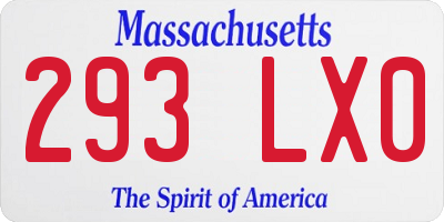 MA license plate 293LX0