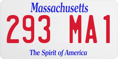 MA license plate 293MA1