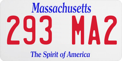 MA license plate 293MA2