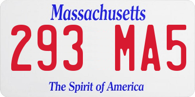 MA license plate 293MA5