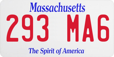 MA license plate 293MA6