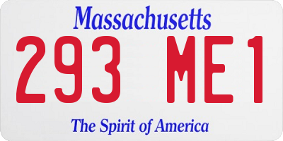 MA license plate 293ME1