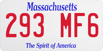 MA license plate 293MF6