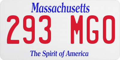MA license plate 293MG0