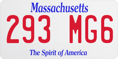MA license plate 293MG6