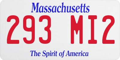MA license plate 293MI2