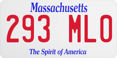 MA license plate 293ML0