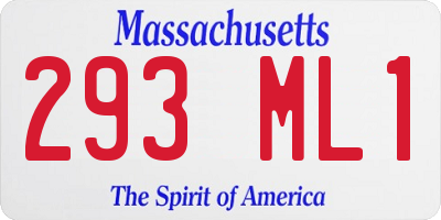 MA license plate 293ML1
