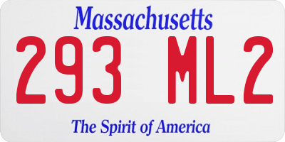 MA license plate 293ML2