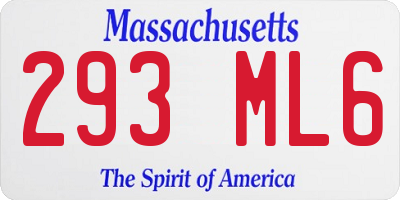 MA license plate 293ML6