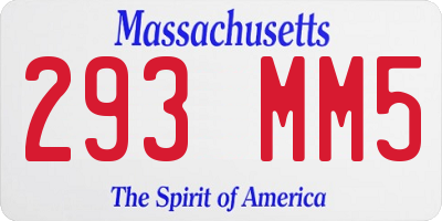 MA license plate 293MM5