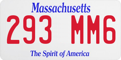 MA license plate 293MM6