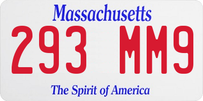 MA license plate 293MM9