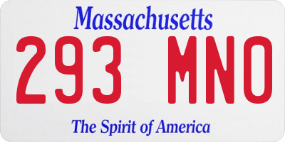 MA license plate 293MN0