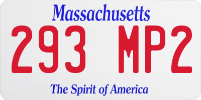 MA license plate 293MP2
