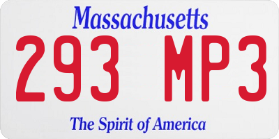 MA license plate 293MP3