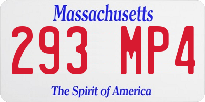 MA license plate 293MP4