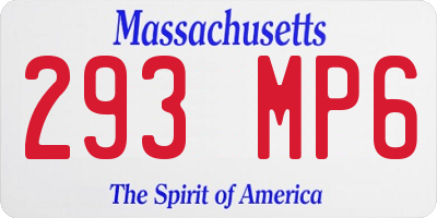 MA license plate 293MP6