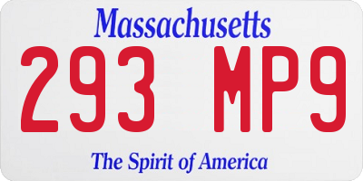 MA license plate 293MP9