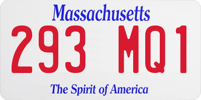 MA license plate 293MQ1
