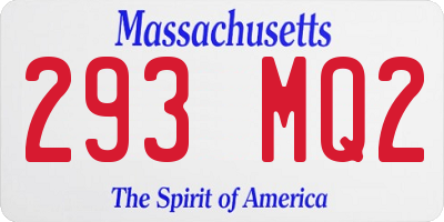 MA license plate 293MQ2