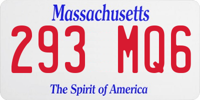 MA license plate 293MQ6