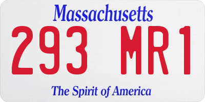 MA license plate 293MR1