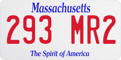 MA license plate 293MR2